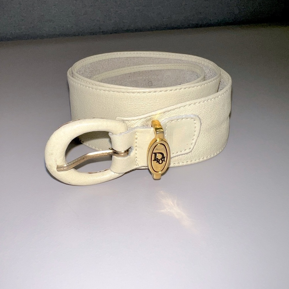 Christian Dior Vintage Leather Belt Size Small